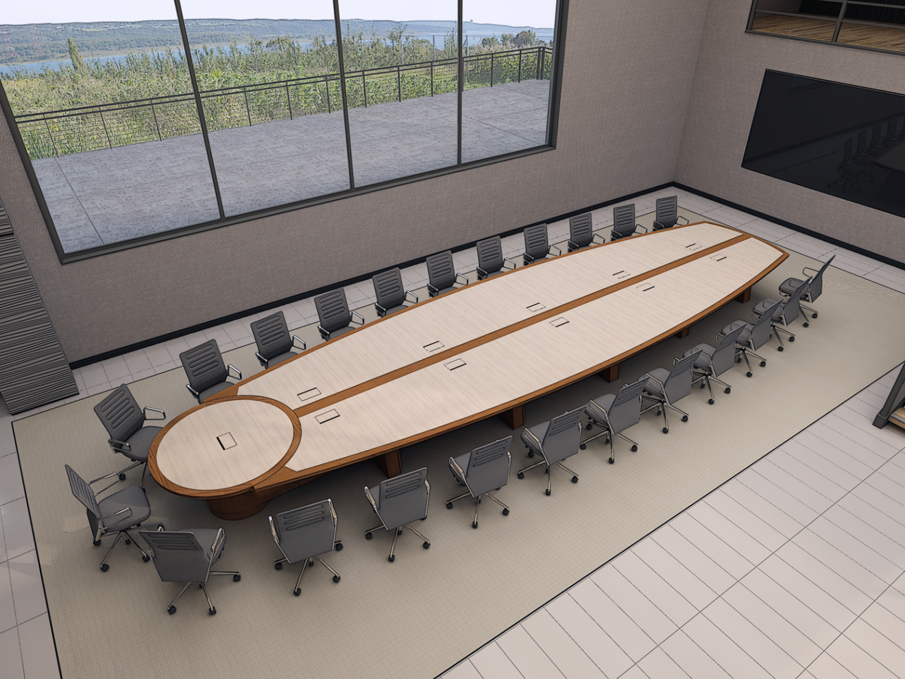 Large boardroom table