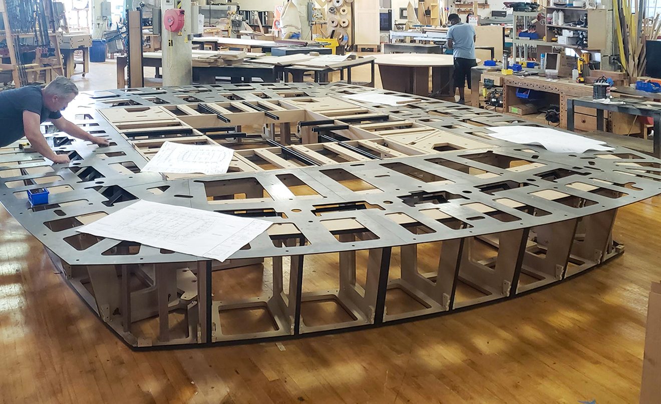 The steel skeleton that supports everything.