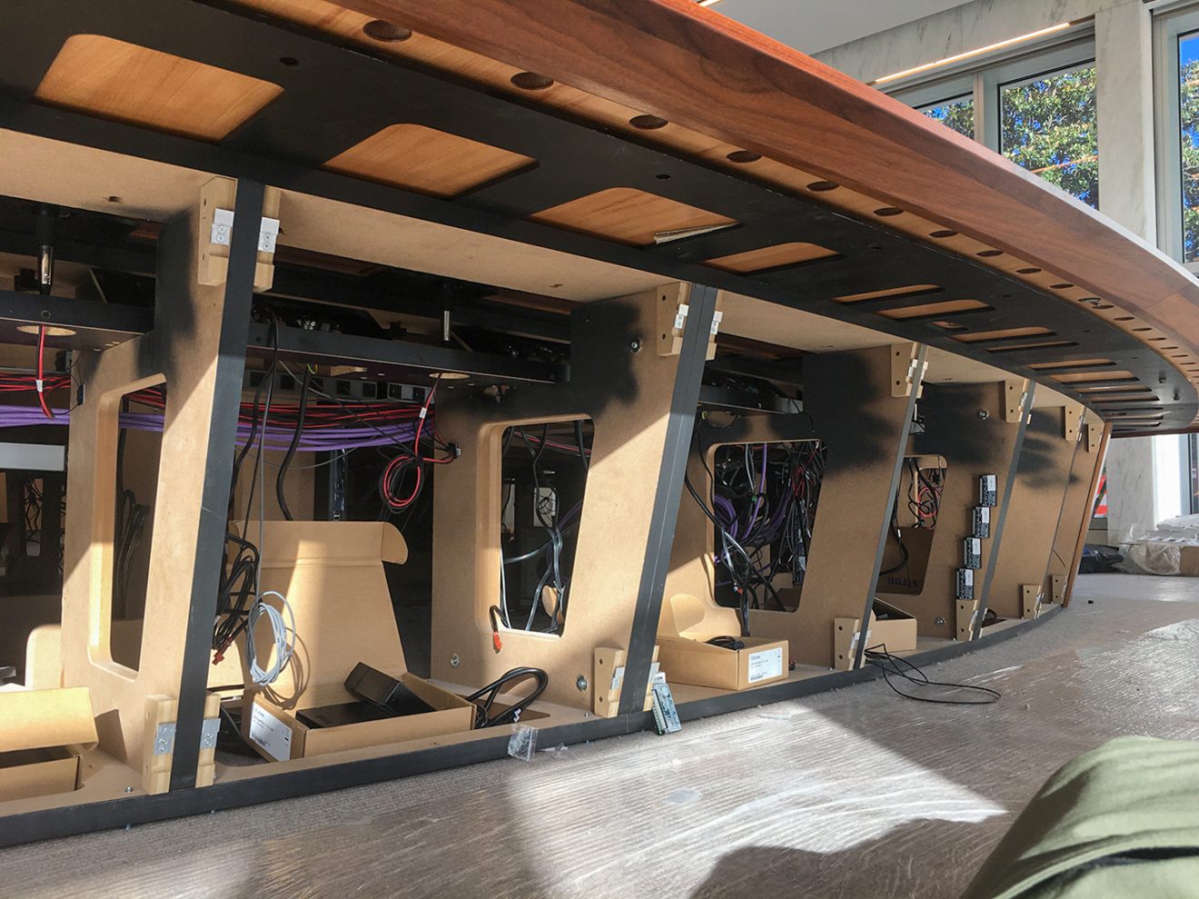 Miles of wire, and room for more.