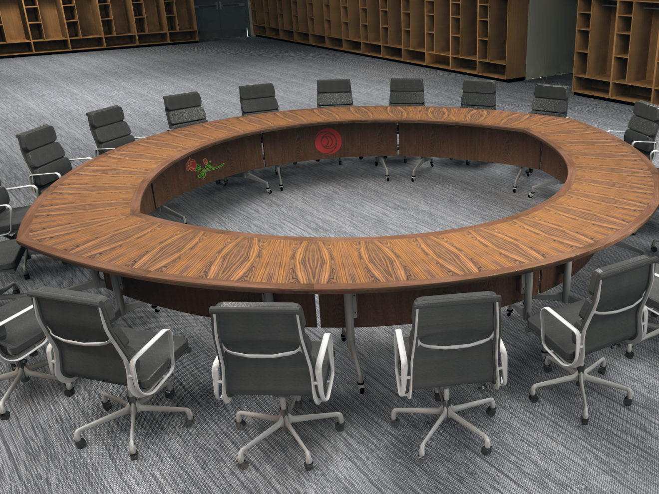 Custom modular tables with logo