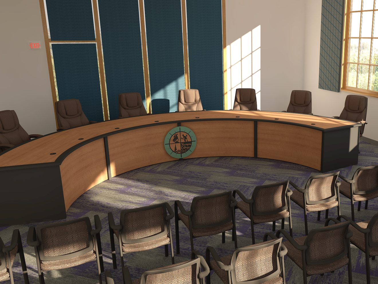 custom head table with logo