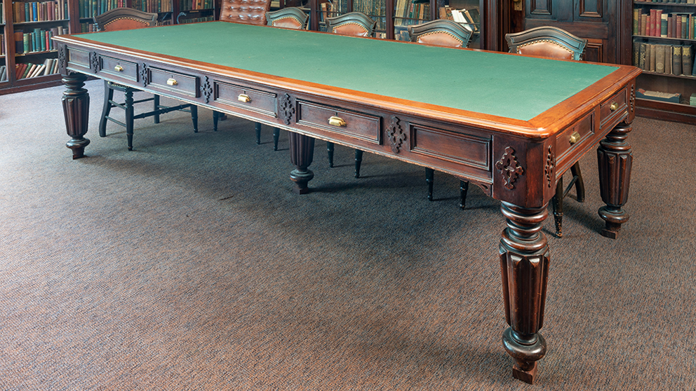 Historic Carpenters' Hall table restored by Paul Downs Cabinetmakers